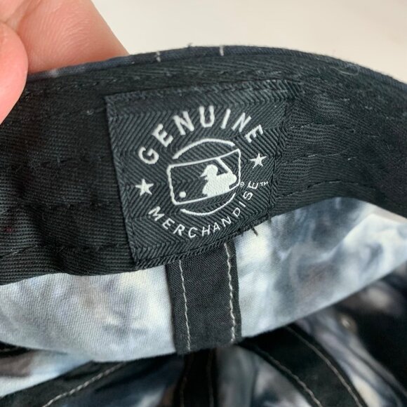 Arizona Diamondbacks Black Gray White Tie Dye 47 Brand Clean Up Strapback Hat - Picture 5 of 6